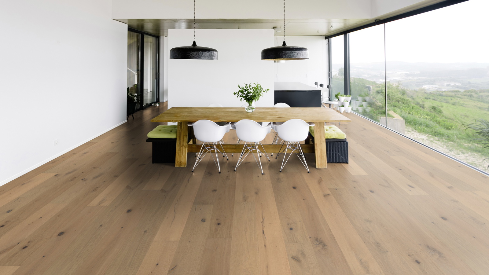 Bennett & Jones Parkett Shire Landscapes Oak No.31 Galloway 207 Tradition Gebürstete Struktur Natur-Geölt Weiß