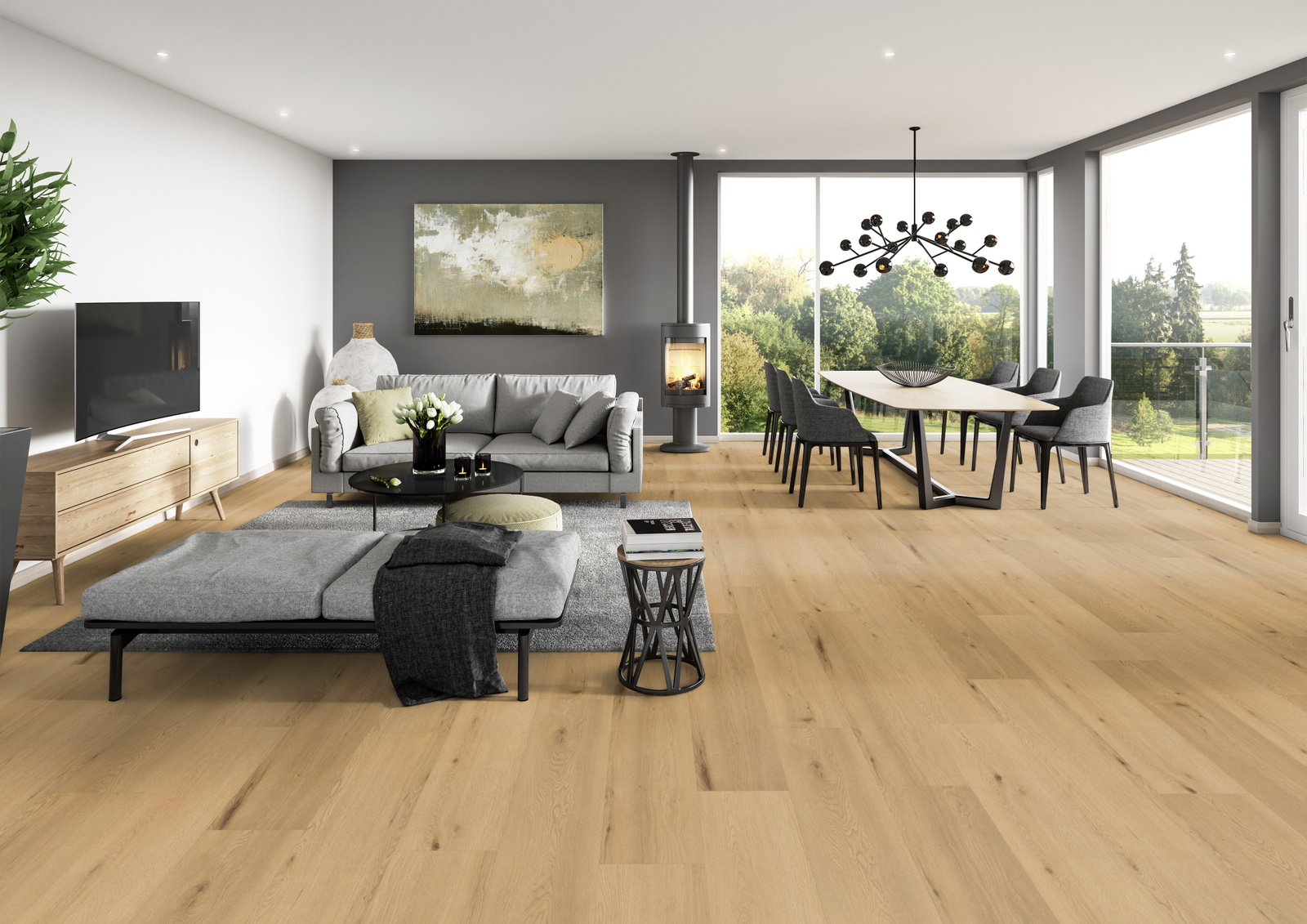 Milieubild Modernes Wohnzimmer mit Essbereich - ter Hürne 1101210425