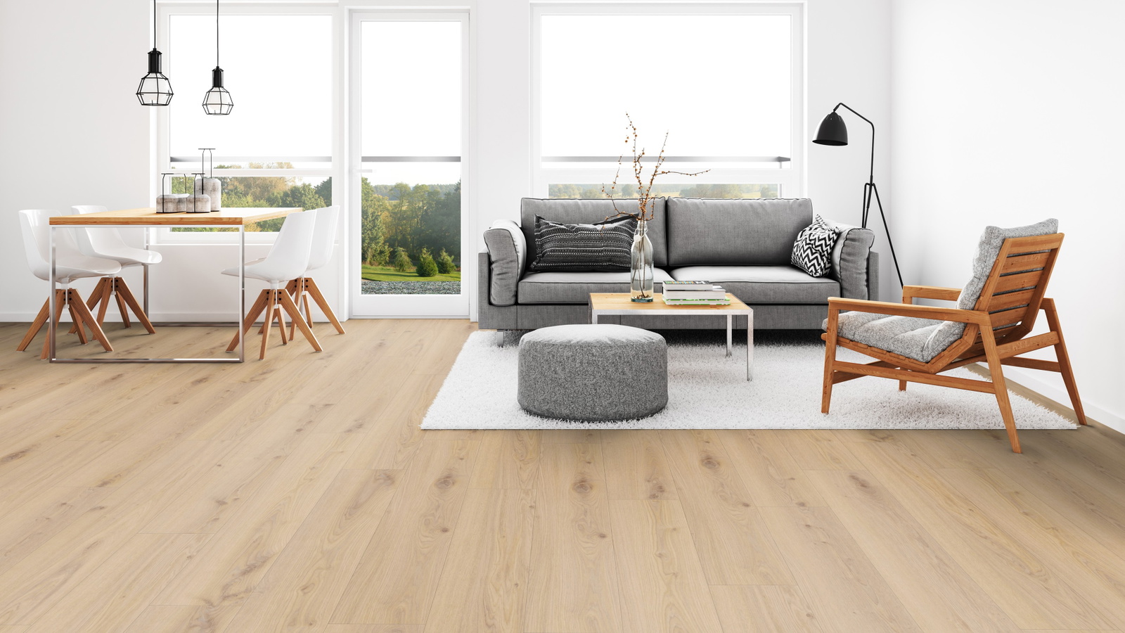 Milieubild Wohnzimmer mit Esszimmer - Tarkett 260032003