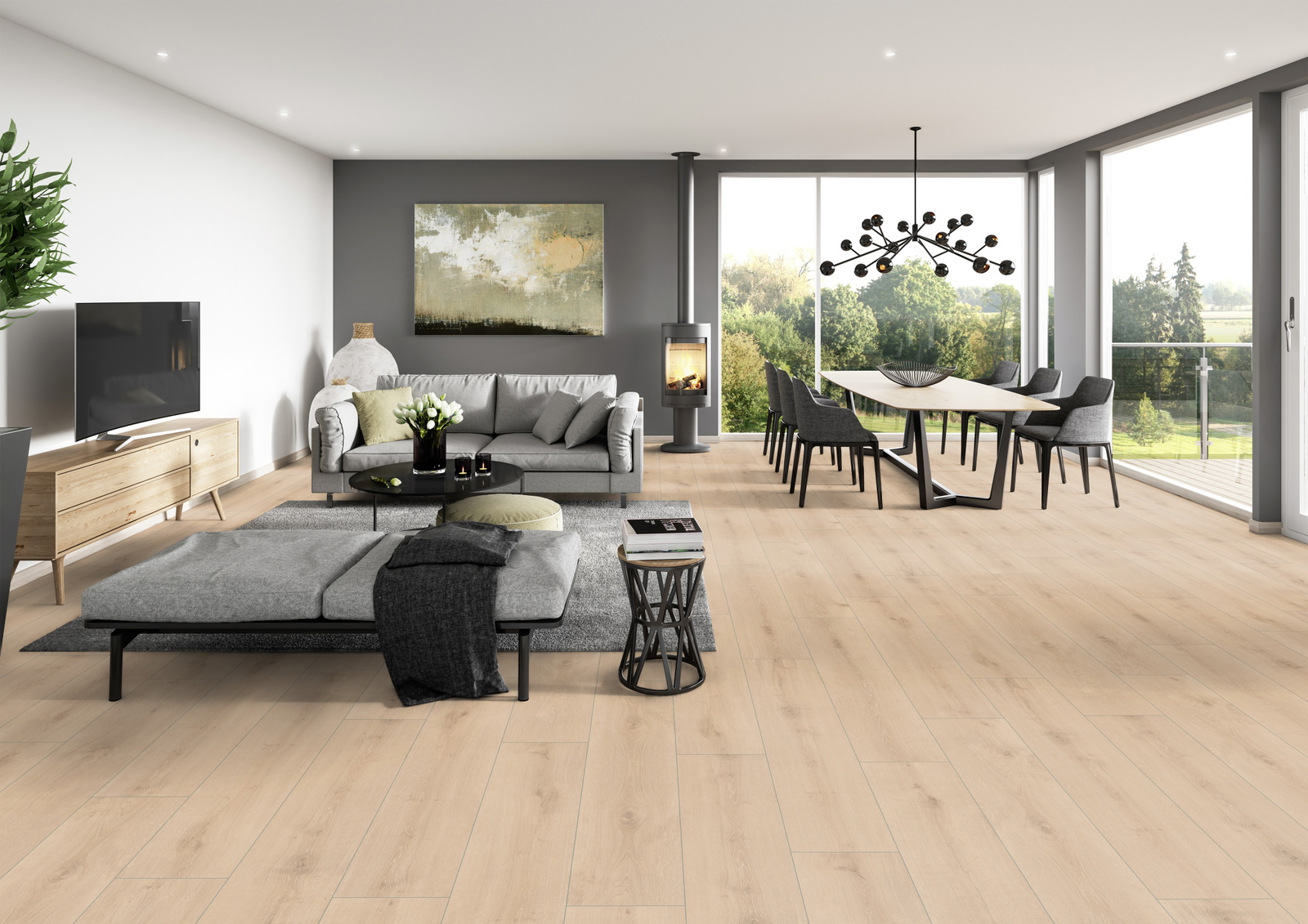 Milieubild Modernes Wohnzimmer mit Essbereich - ter Hürne 1101270110