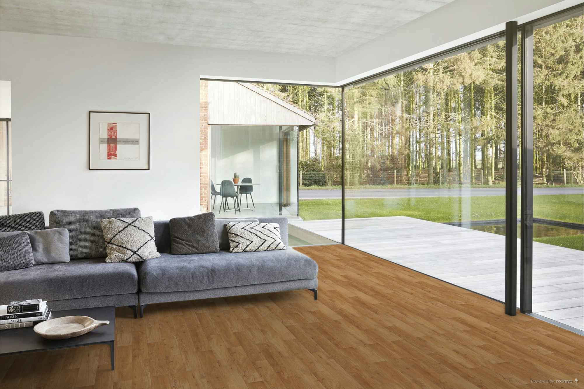 Milieubild Modernes Wohnzimmer mit Fensterfront - BerryAlloc 60002268