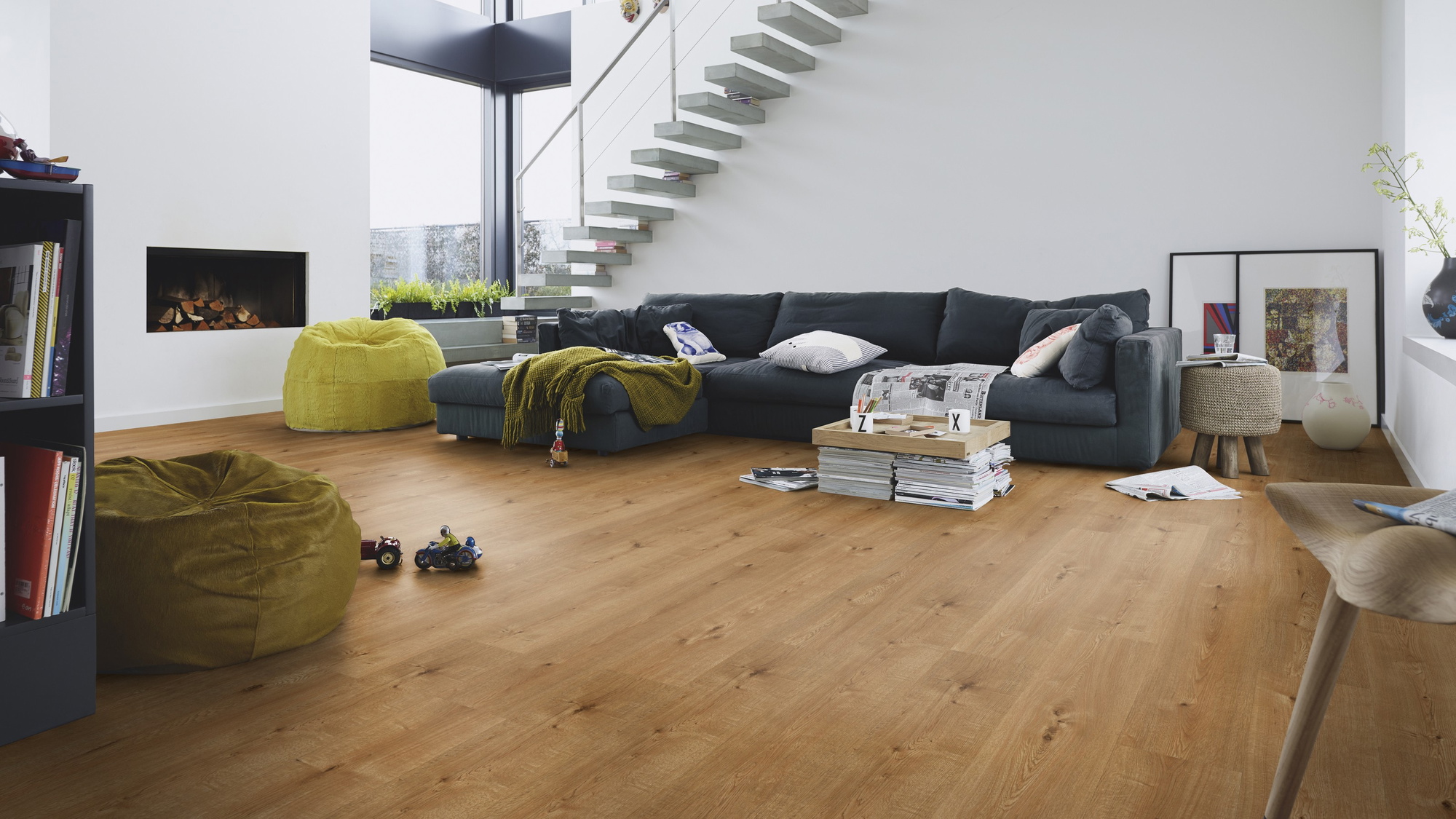 Milieubild Modernes Wohnzimmer mit Kamin - MEISTER 600015-1288198-07153