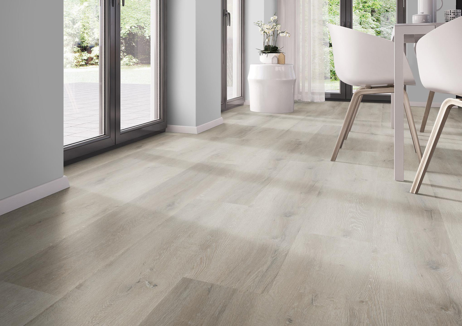 Milieubild Modernes Esszimmer - bodentiefe Perspektive - nexflor NXF-20030-004
