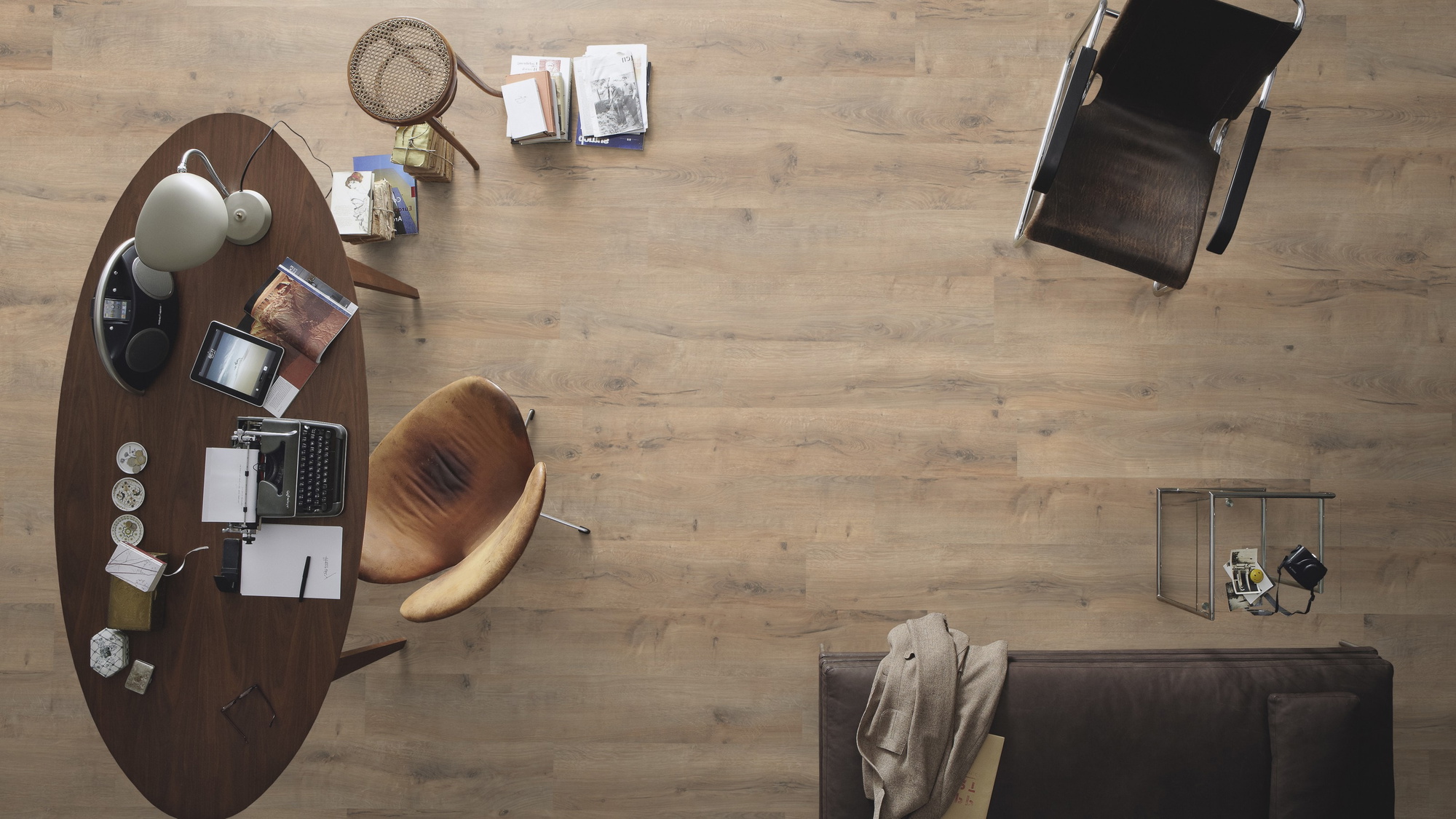Milieubild Büro mit ovalem Tisch - Draufsicht - MEISTER 600012-1288198-06439