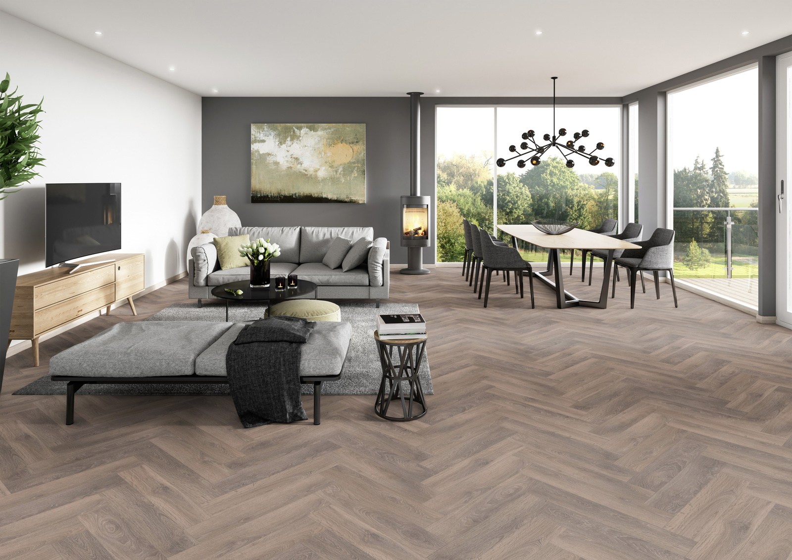 Milieubild Modernes Wohnzimmer mit Essbereich - ter Hürne 1101021851