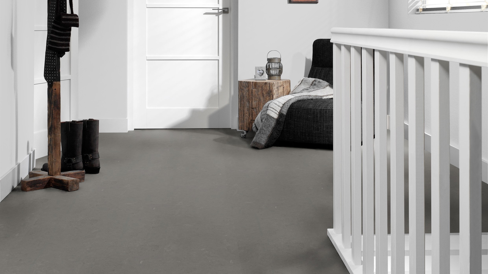 Milieubild Flur mit Treppenlauf - Forbo Flooring Marmoleum Click Nebula Milieubild Flur mit Treppenlauf - Forbo Flooring 176498