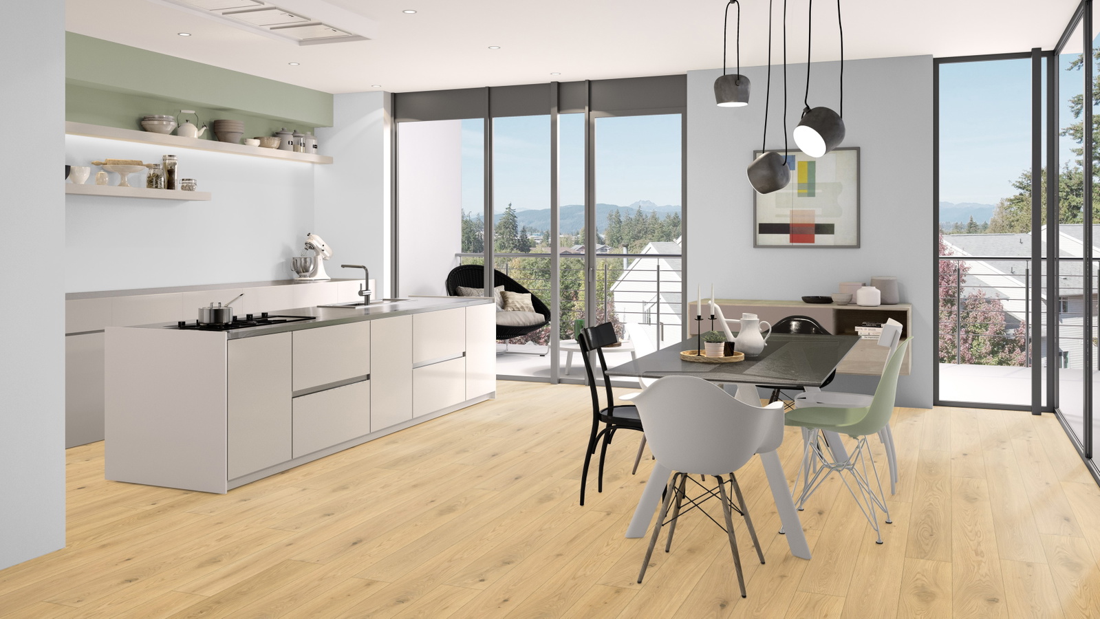 Milieubild Moderne Küche mit Balkon - Admonter 115774