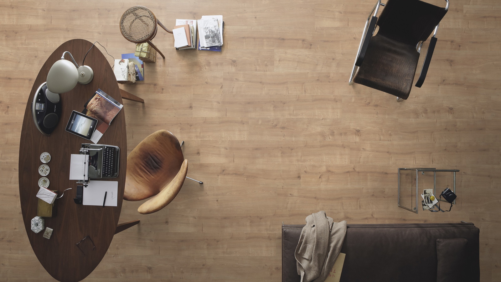 Milieubild Büro mit ovalem Tisch - Draufsicht - MEISTER 600012-1288198-06396