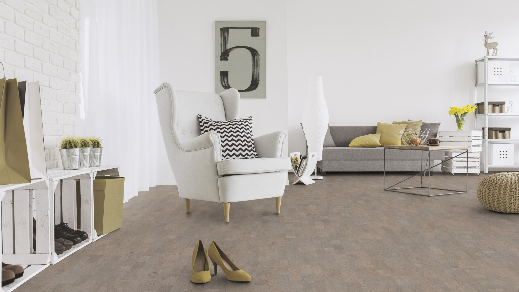 Milieubild Wohnzimmer mit Sessel und Sofa - Wicanders Wise 80001652
