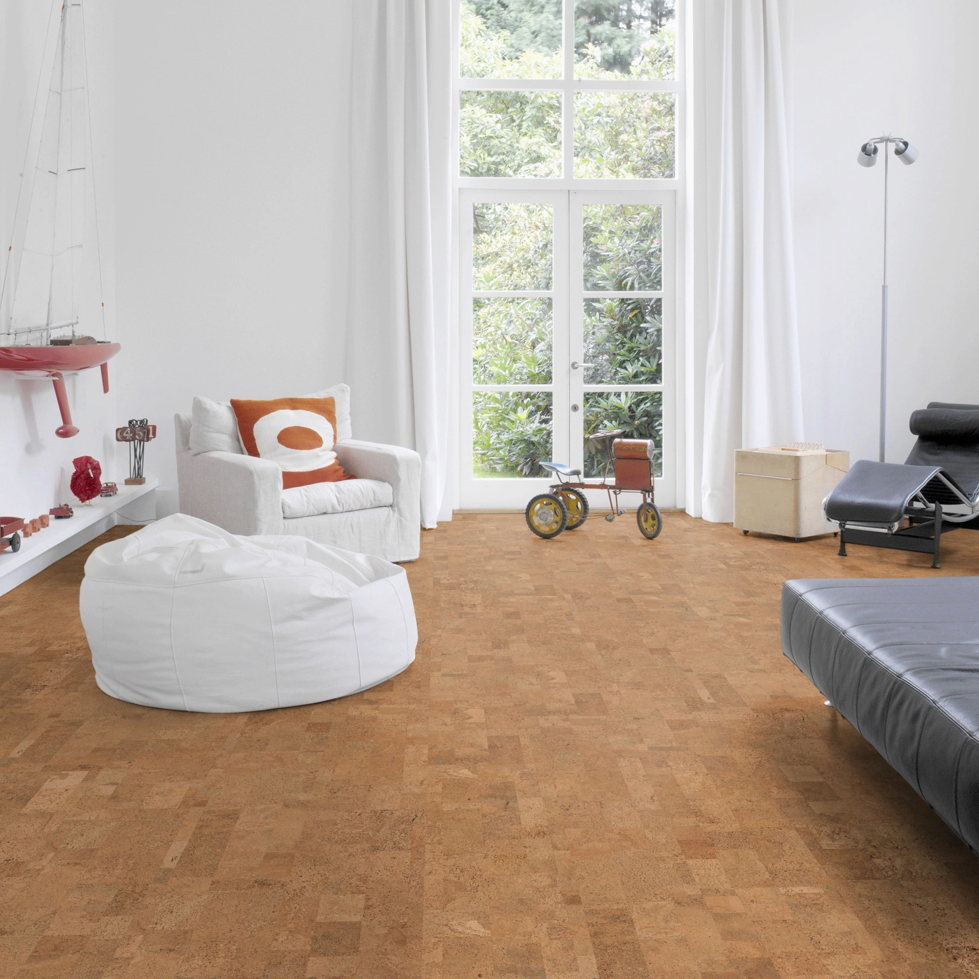 Milieubild Altbau-Wohnzimmer mit Kamin - Wicanders Wise HDF Klick-Korkboden cork Essence Originals Harmony Milieubild Altbau-Wohnzimmer mit Kamin - Wicanders Wise 80002236