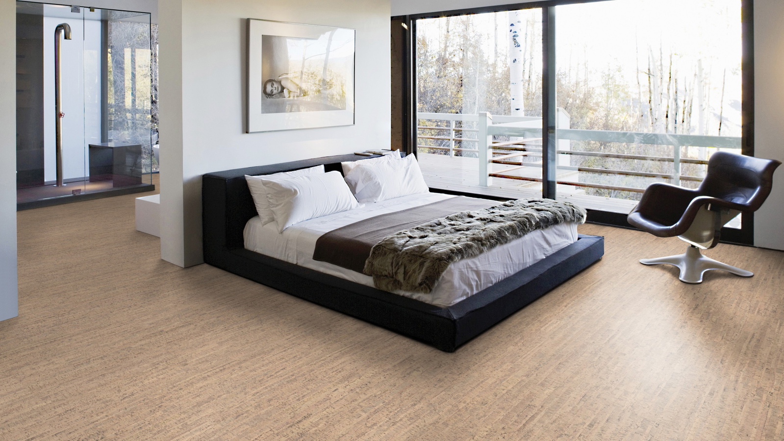 Milieubild Schlafzimmer mit Balkon - Wicanders Wise 80001636