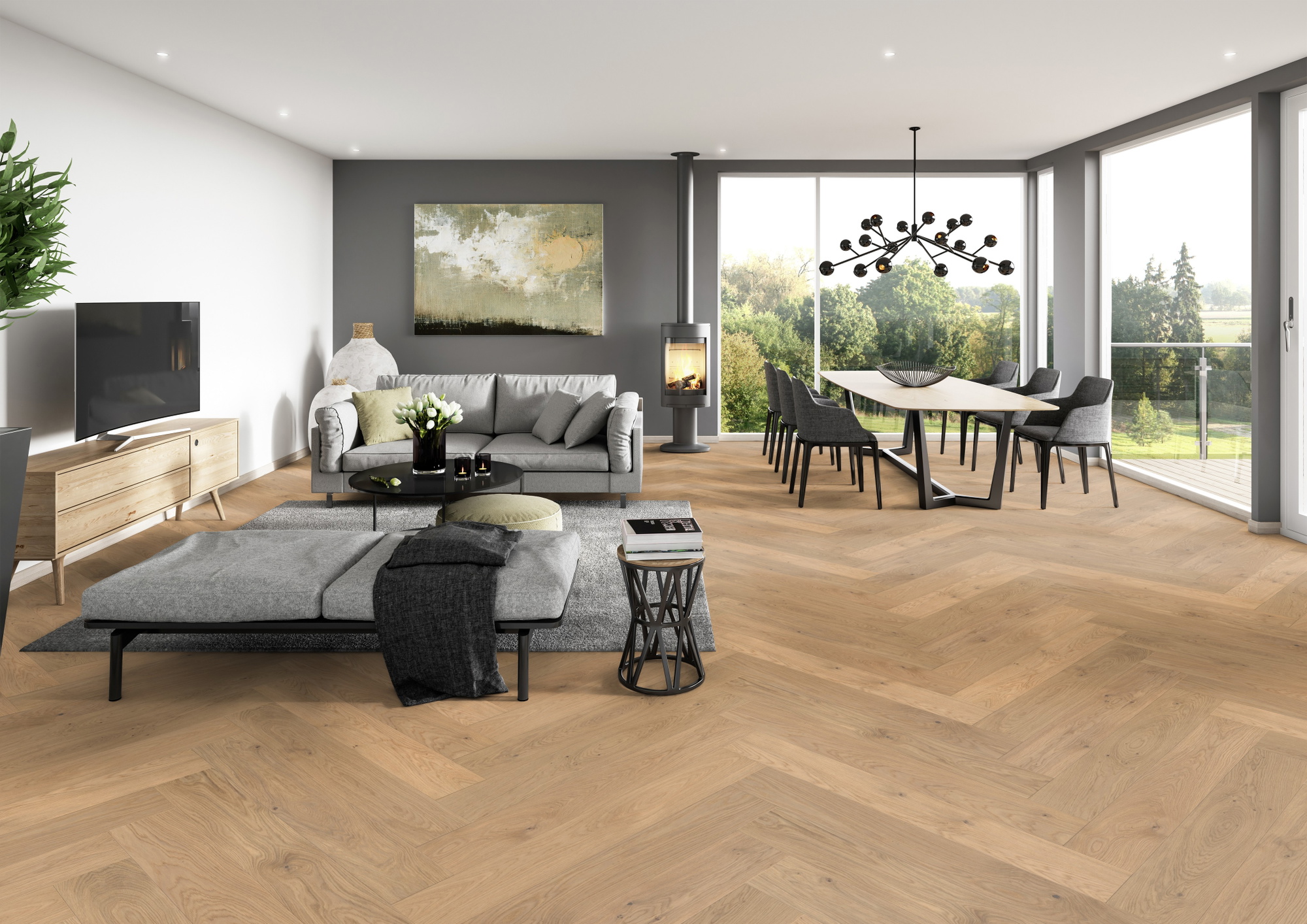 Milieubild Modernes Wohnzimmer mit Essbereich - ter Hürne 1101312817