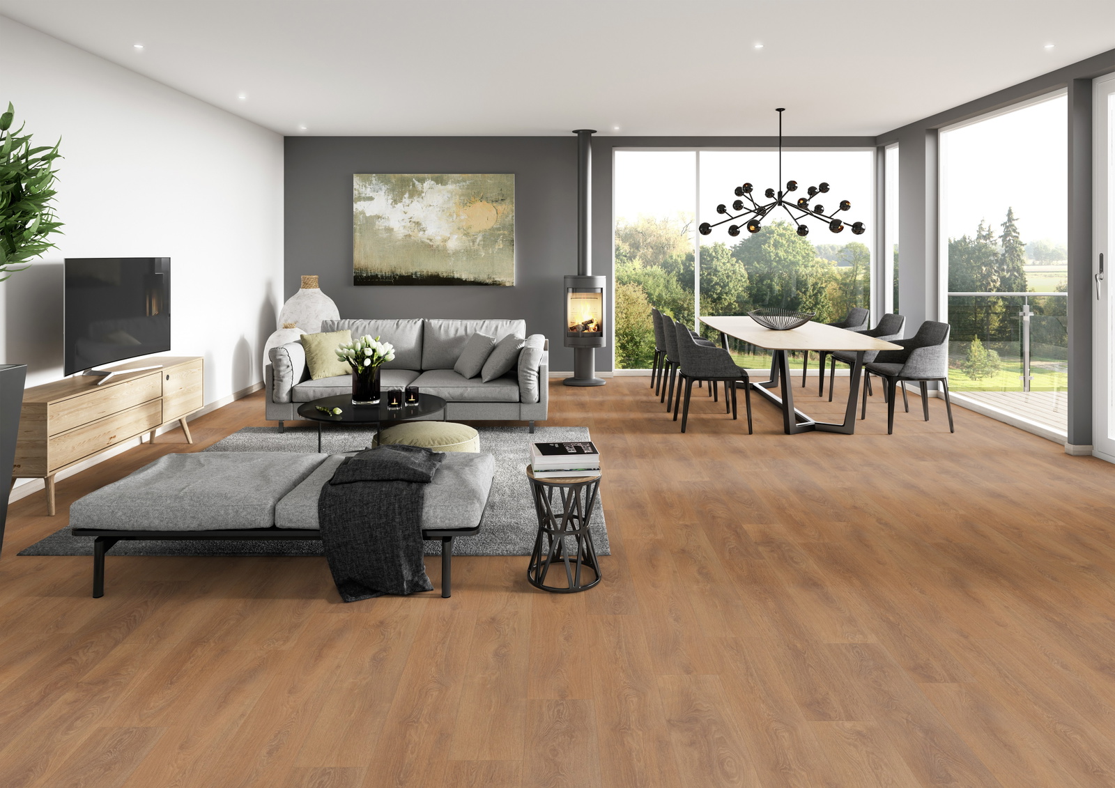 Milieubild Modernes Wohnzimmer mit Essbereich - ter Hürne 1101021840