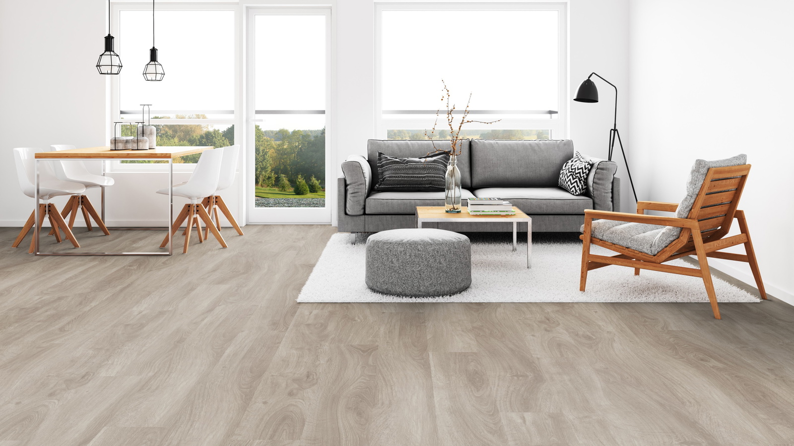 Milieubild Wohnzimmer mit Esszimmer - Tarkett 24524011