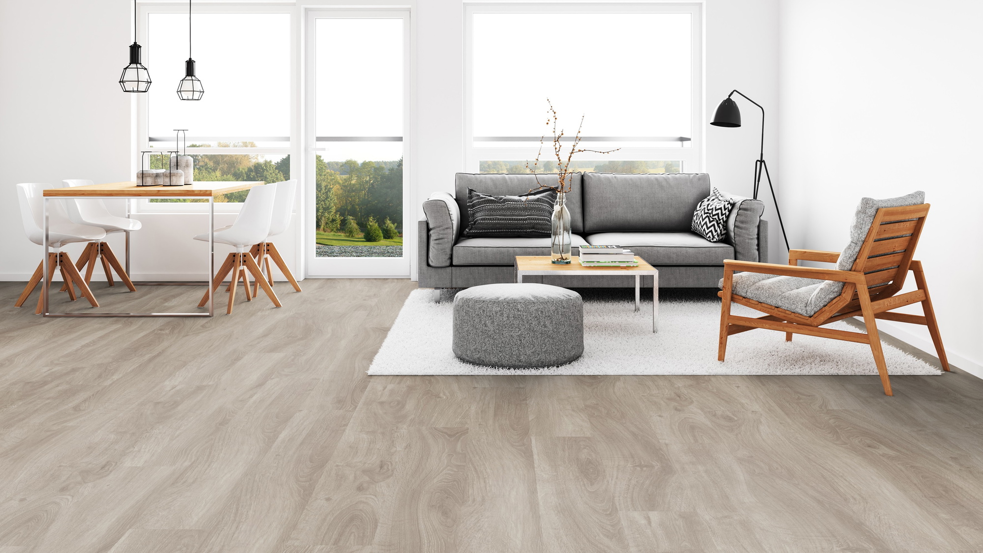 Milieubild Wohnzimmer mit Esszimmer - Tarkett 24524011