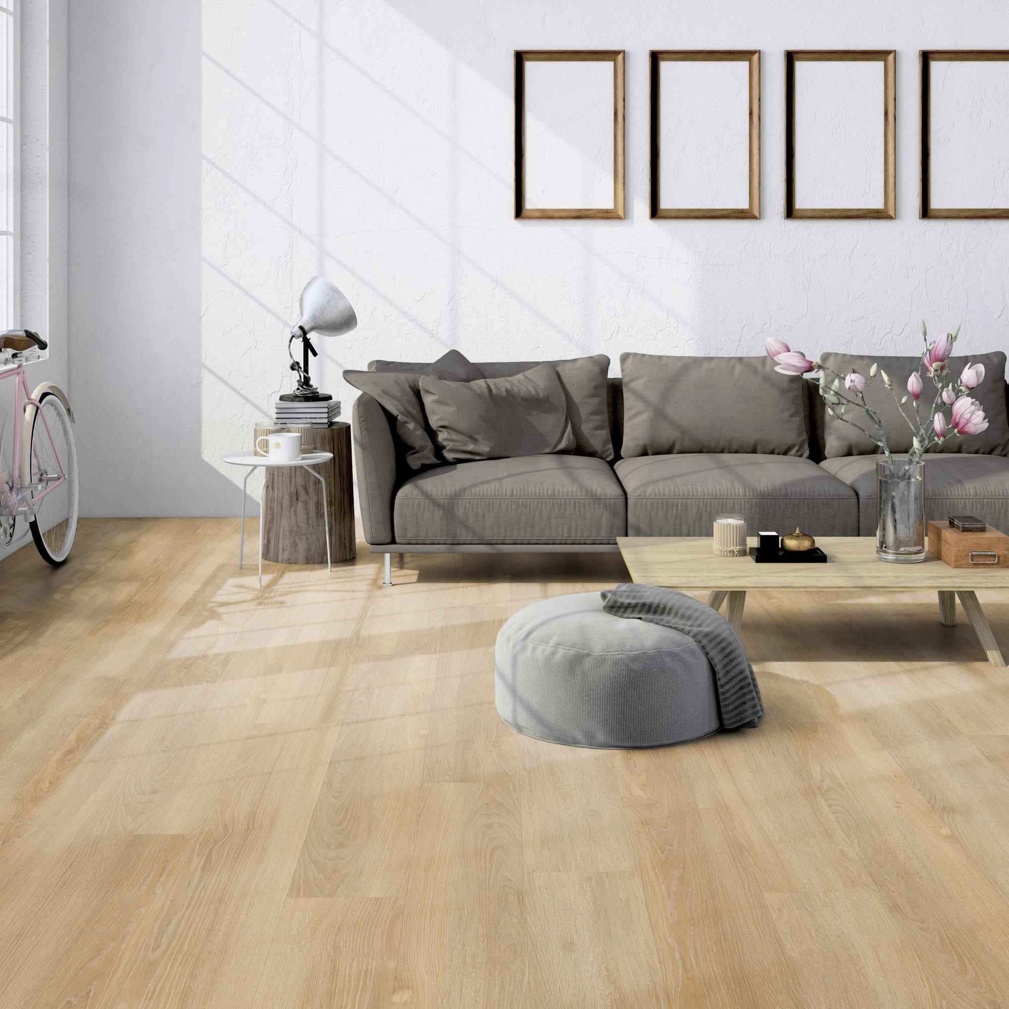Milieubild Helles Wohnzimmer im Standwohnung - Friends by ter Hürne HDF Klick-Vinyl Eiche Ella Milieubild Helles Wohnzimmer im Standwohnung - Friends by ter Hürne 1188200102