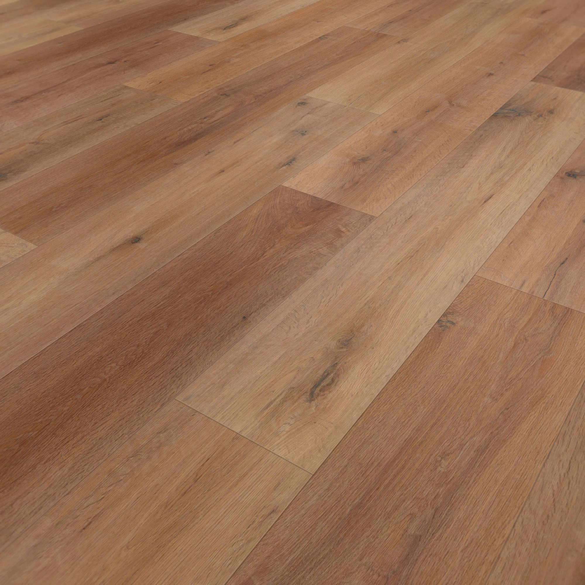 Perspektivische Ansicht - wineo HDF Klick-Bioboden PURLINE wineo 1000 wood XL Rustic Oak Nougat Perspektivische Ansicht - wineo MLP315R